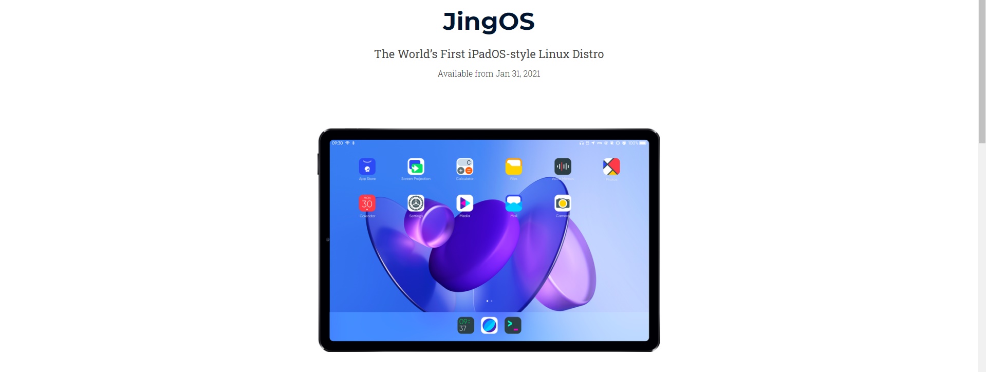 JingOS la nuova Distro Linux ispirata ad iPadOS